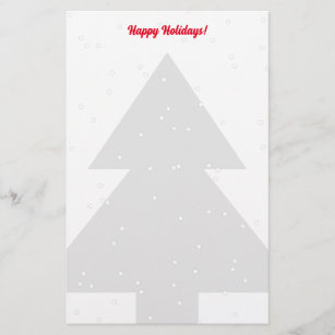 Custom Christmas tree silhouette stationery paper