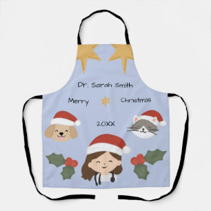 Custom Christmas Vet Friends Apron