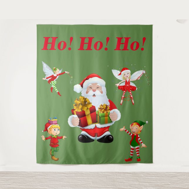Custom Christmas Wall Tapestry (Front)