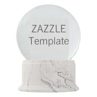 Custom Christmas WHITE MARBLE Finish Snow Globe