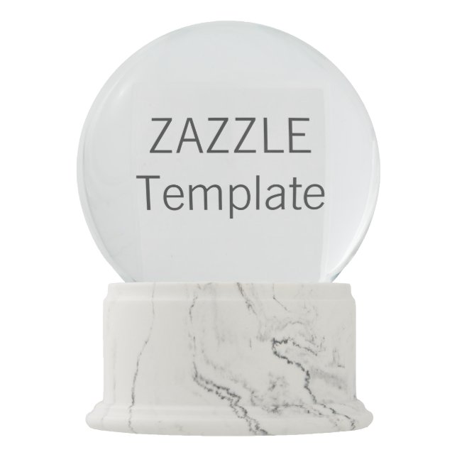 Custom Christmas WHITE MARBLE Finish Snow Globe (Front)
