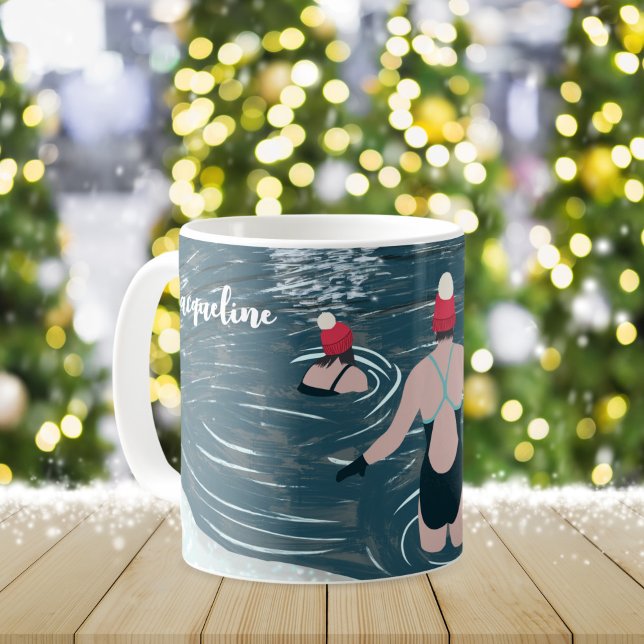 Custom Christmas Wild Swimming for Swim Buddy Coffee Mug (Creator Uploaded)