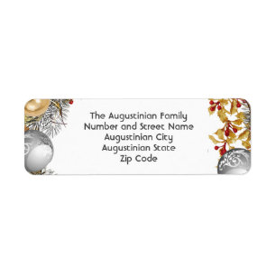 Custom CHRISTMAS WREATH Return Address Label