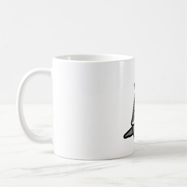 Custom Chubby Fuzzy Cockatiel Coffee Mug (Left)