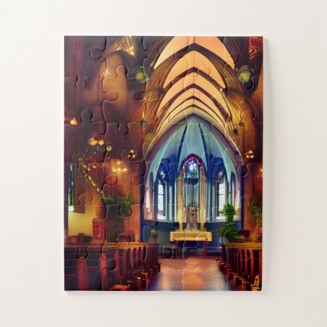 Custom Church Fantasy Art 01 Jigsaw puzzle (Vertical)