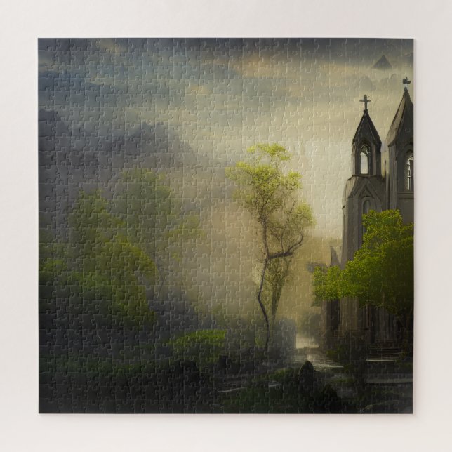 Custom Church Fantasy Art 05 Jigsaw puzzle (Vertical)