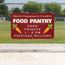 Custom Church Food Pantry Banner