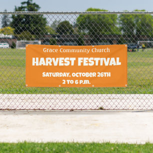 Custom Church Harvest Festival Banner
