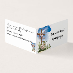 Custom Church Prayer Team Folded Business Card