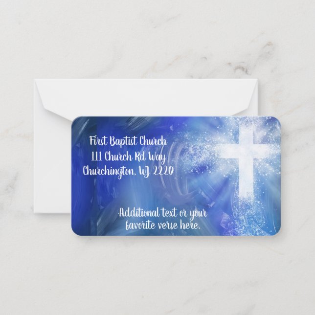 Custom Church Return Label Card (Front)