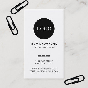 Custom Circle Logo Minimalist Professional Business Card