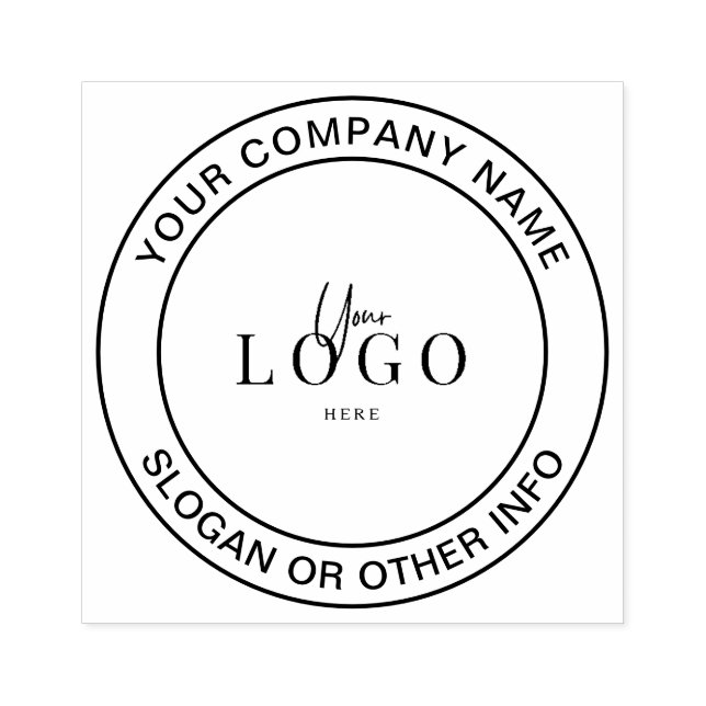 Custom Circle Rubber Stamp Business Company Logo (Imprint)