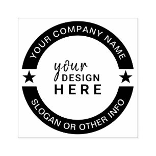 Custom Circle Rubber Stamp Business Company Logo