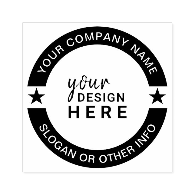 Custom Circle Rubber Stamp Business Company Logo (Imprint)
