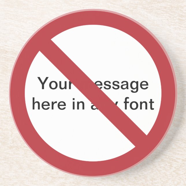 Custom Circle with Slash Coaster (Front)