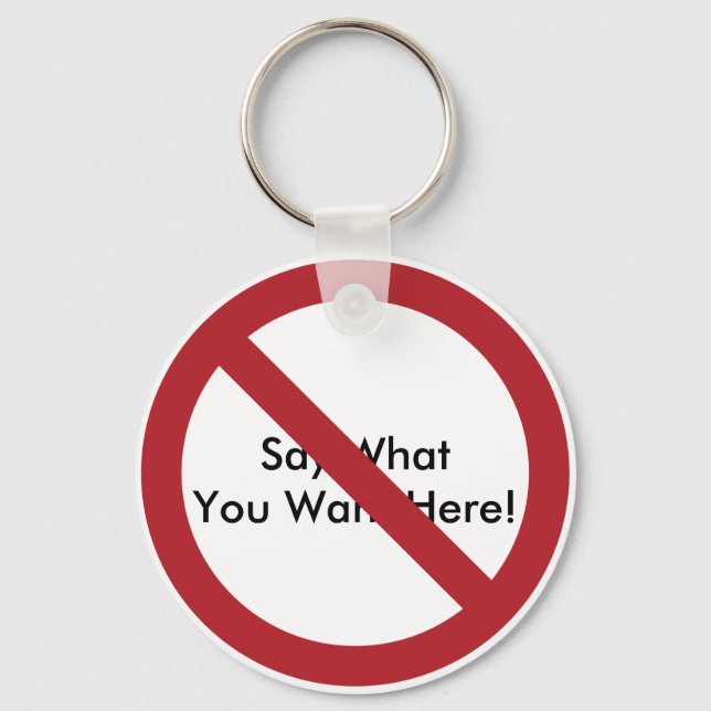 Custom Circle with Slash Key Ring (Front)