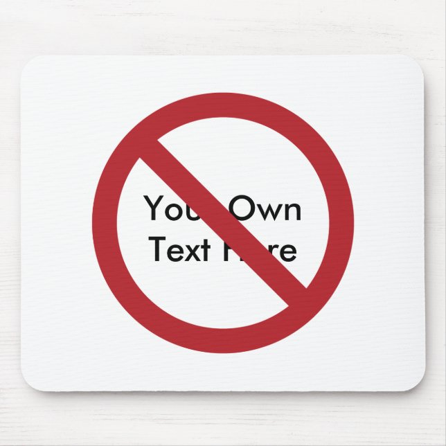 Custom Circle with Slash Mouse Pad (Front)