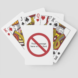 Custom Circle with Slash Playing Cards