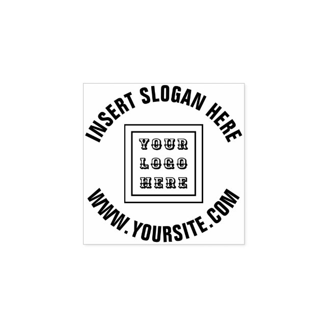 Custom Circular Company Logo Rubber Stamp (Imprint)