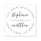 Custom Circular Script Wedding Return Address
