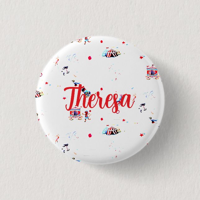 Custom circus clown carnival 3 cm round badge (Front)