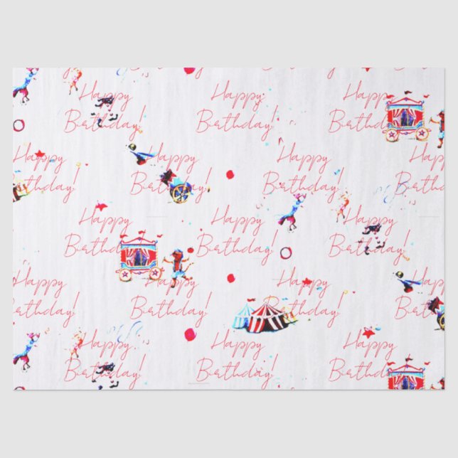 custom circus inspired carnival big top fair tissue paper (Front)