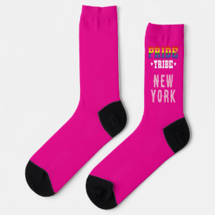 Custom City PINK LGBTQ+ Rainbow Pride Tribe Socks