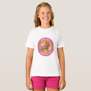 custom city roller skate girl pink girly team club T-Shirt