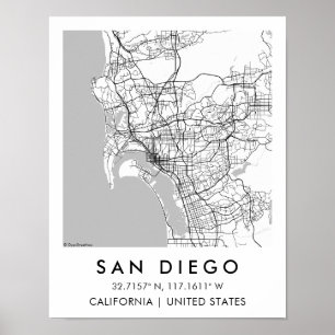 Custom City San Diego California Poster