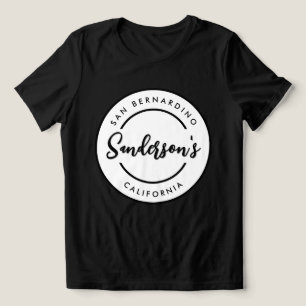 Custom City Town Place Location Name Circle  Tri-Blend Shirt