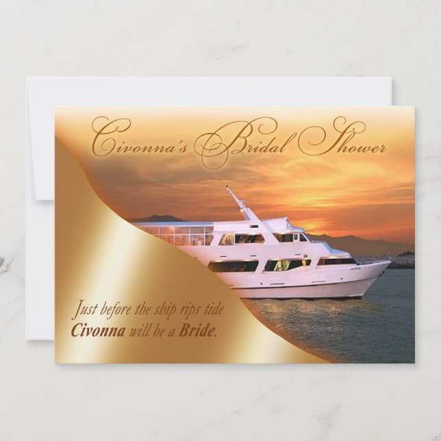 ::CUSTOM:: Civonna's Yacht Bridal Shower Invitation (Front)
