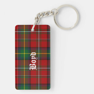 Custom Clan Boyd Tartan Plaid Key Chain