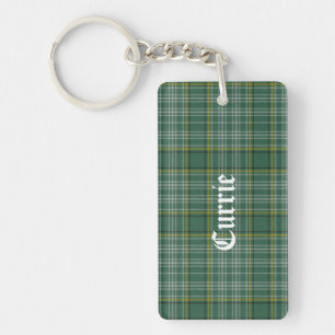 Custom Clan Currie Tartan Plaid Key Chain