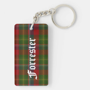 Custom Clan Forrester Tartan Plaid Key Chain