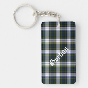 Custom Clan Gordon Dress Tartan Plaid Key Chain