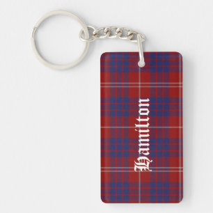 Custom Clan Hamilton Tartan Plaid Key Chain