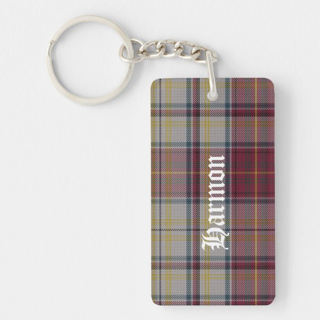 Custom Clan Harmon Tartan Plaid Key Chain (Front)