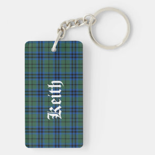 Custom Clan Keith Tartan Plaid Key Chain