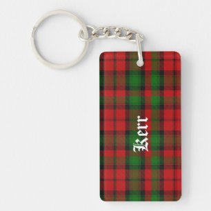 Custom Clan Kerr Tartan Plaid Key Chain