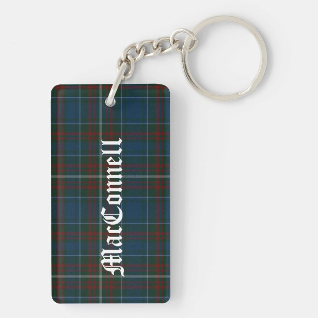 Custom Clan MacConnell Tartan Plaid Key Chain (Back)