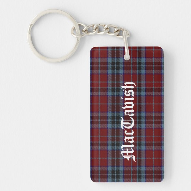 Custom Clan MacTavish Tartan Plaid Key Chain (Front)