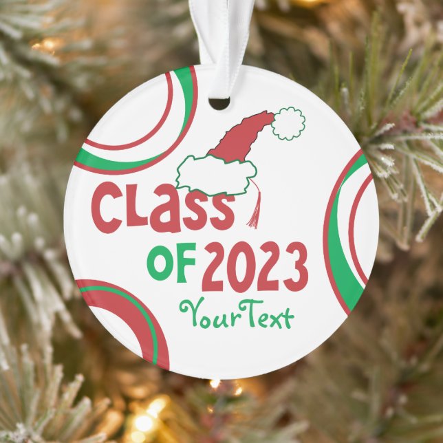 Custom Class 2023 © Grad Tassel Holiday Ornament (Tree)
