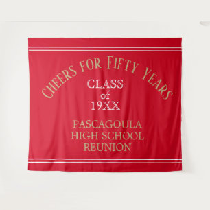 Custom class 50 YEAR reunion tapestry back drop