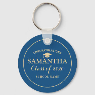 Custom Class of 2020 Graduation  Blue Sunlight Key Ring