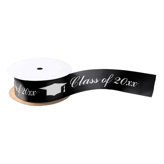 Custom class of 2024 high school graduation party satin ribbon (Spool)