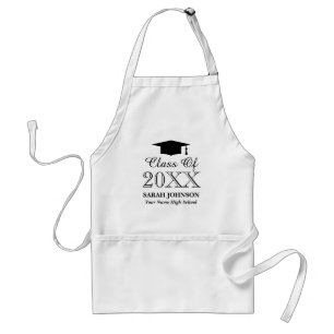 Custom class of 2024 school graduation party BBQ Standard Apron