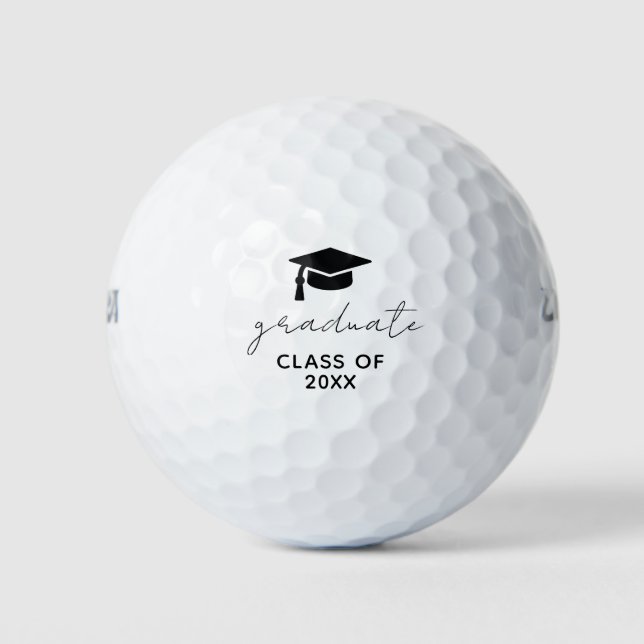 Custom Class of Graduate Cap & Tassel Golf Balls (Front)