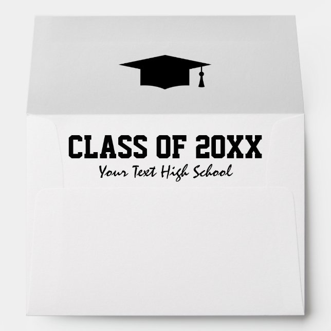 Custom class of graduation party envelopes (Back (Bottom))