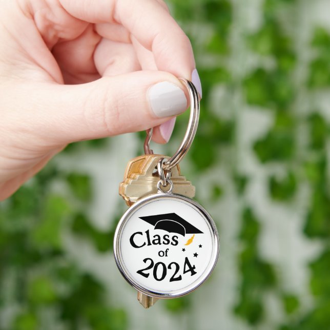 Custom Class of Graduation Year Key Ring (Hand)