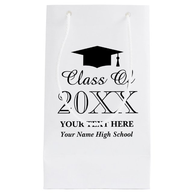 Custom class of high school graduation party favou small gift bag (Front)